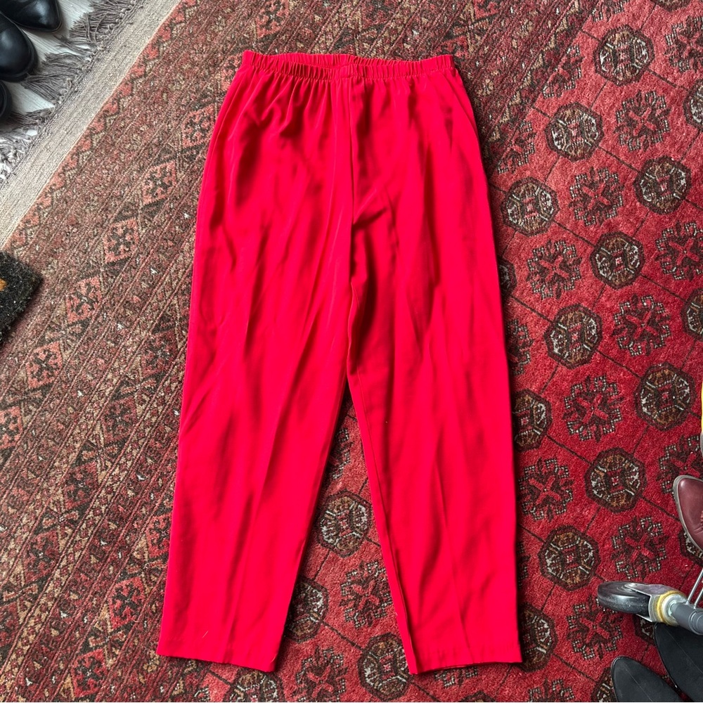 Vintage Bright Red Trousers